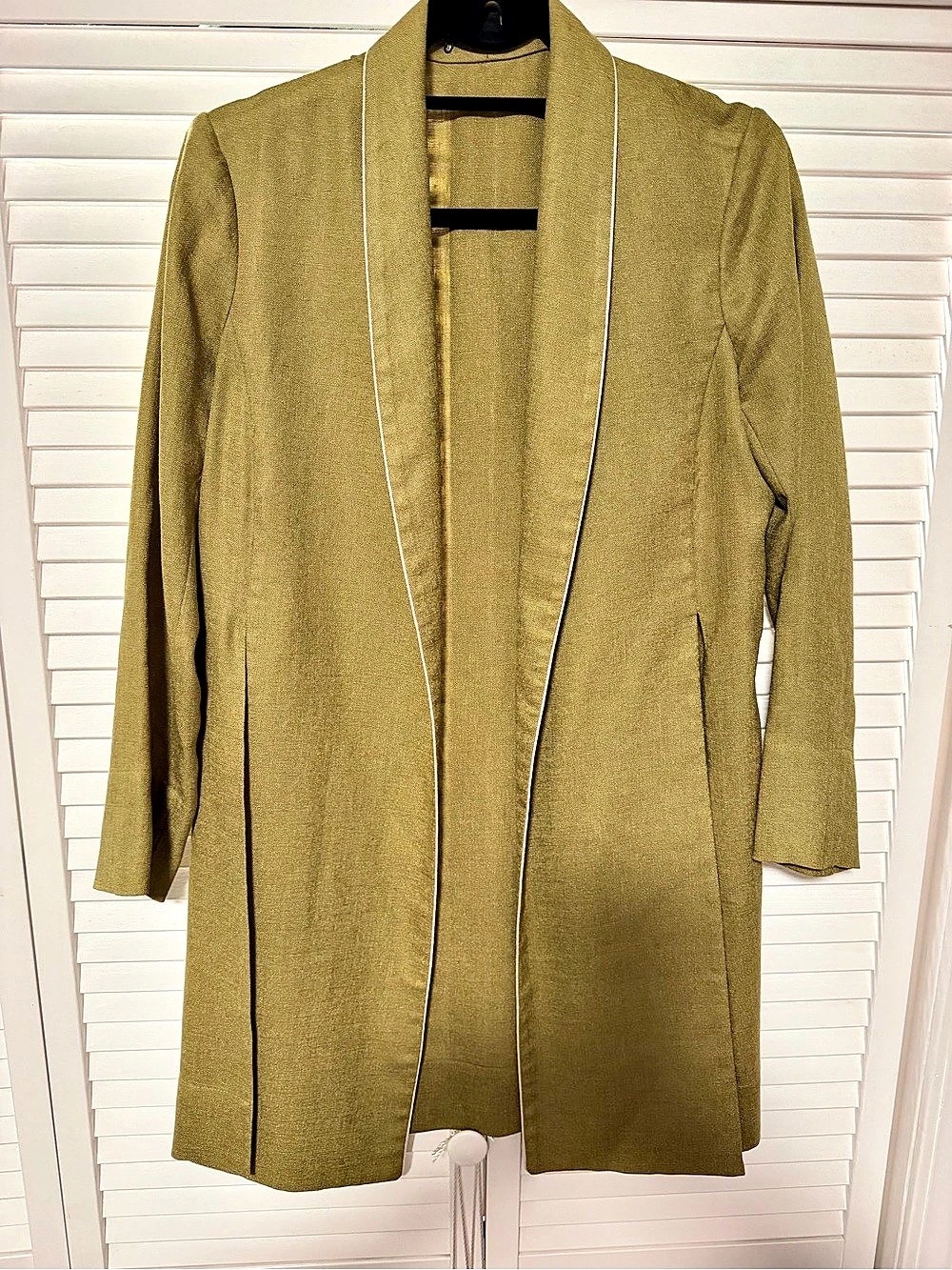 M.M.LaFleur Open Front Longline Cardigan in Green Size Small